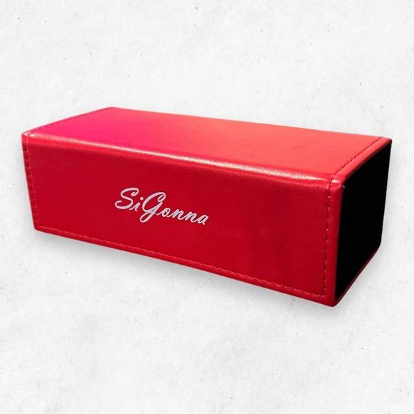 SIGONNA Glasses Case for Eyeglasses Eye Glass Cases for Women Men Sunglass Red - Picture 2 of 5